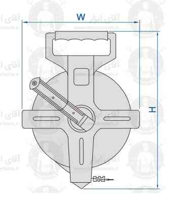 اطلاعات فنی متر 50 متری کد 7143-50 اینسایز