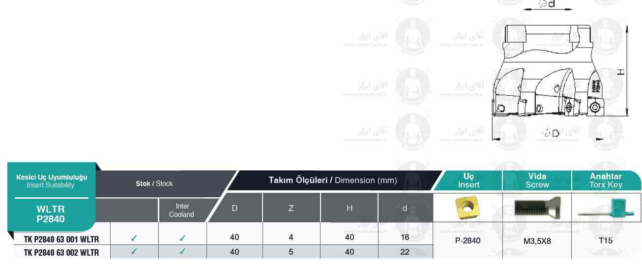 لیست کفتراش TK P2840 WLTR برند MBC (ام بی سی) ترکیه