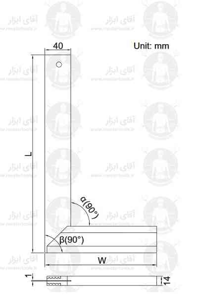 اطلاعات فنی گونیا 30 سانتی کد 2275-300 اینسایز INSIZE