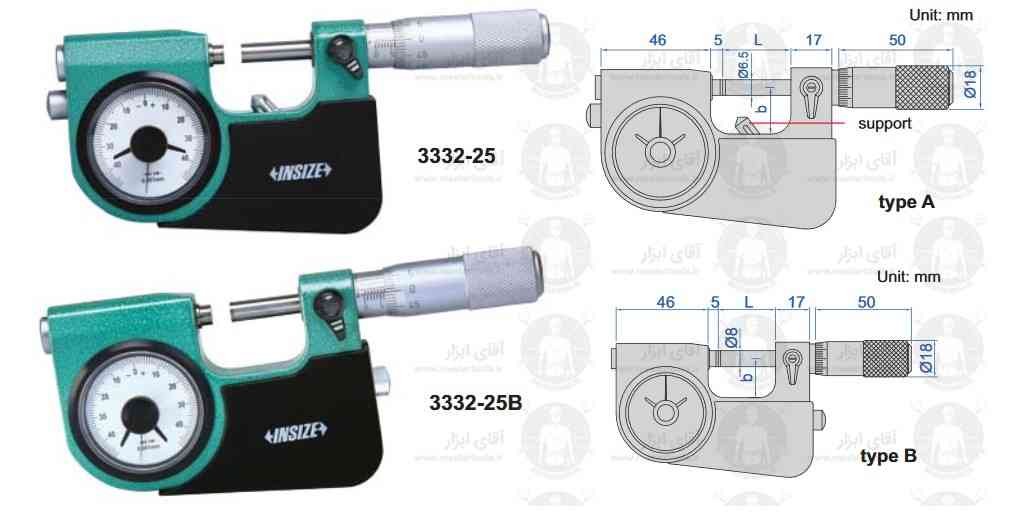 میکرومتر پاسومتر اینسایز