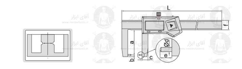 اطلاعات فنی کولیس خارج شیار سری 1185 اینسایز