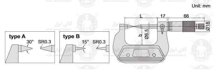 اطلاعات فنی میکرومتر سوزنی سری 3230 اینسایز